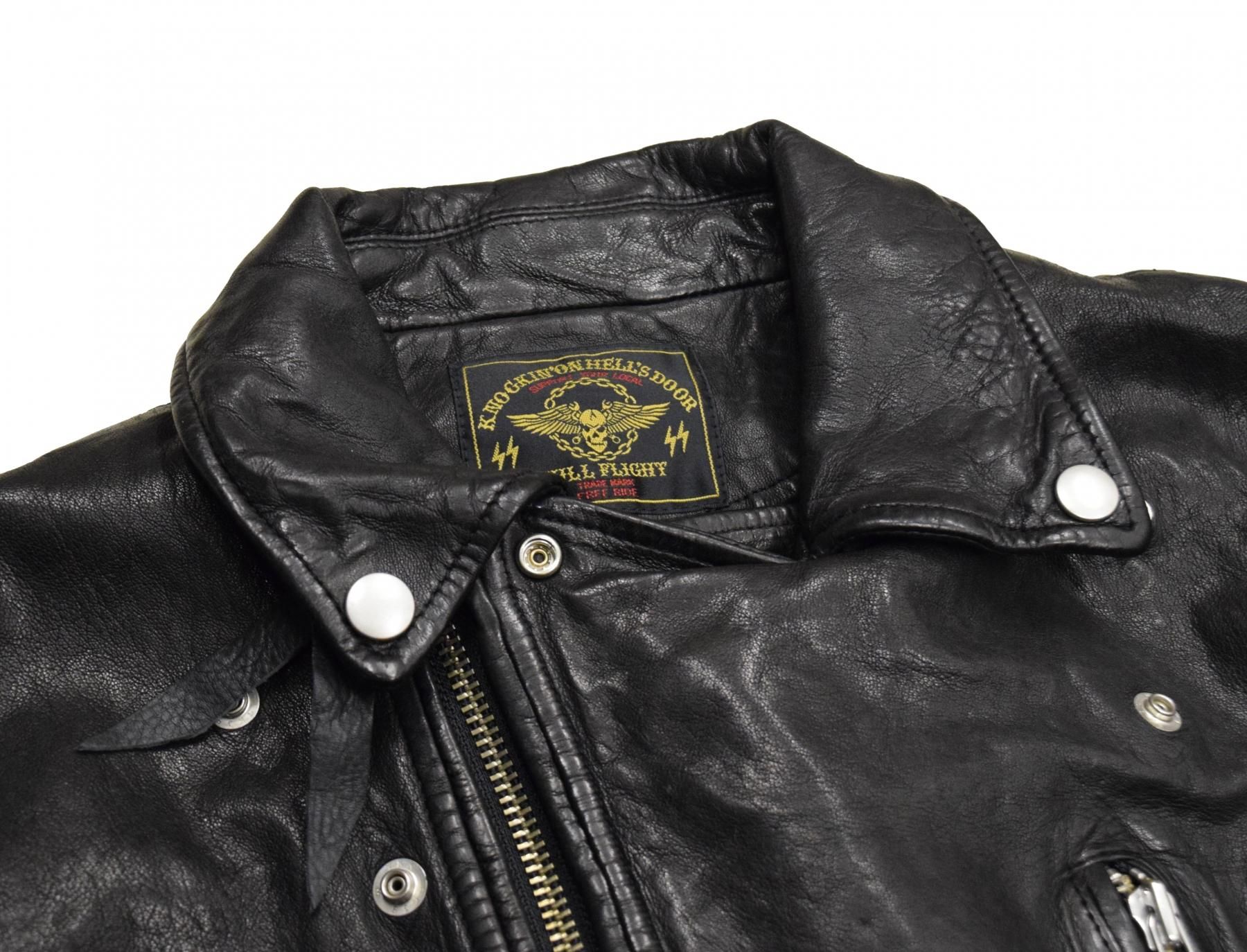 SKULL FLIGHT スカルフライト】W ZIP RIDERS JACKET/SHEEPSKIN