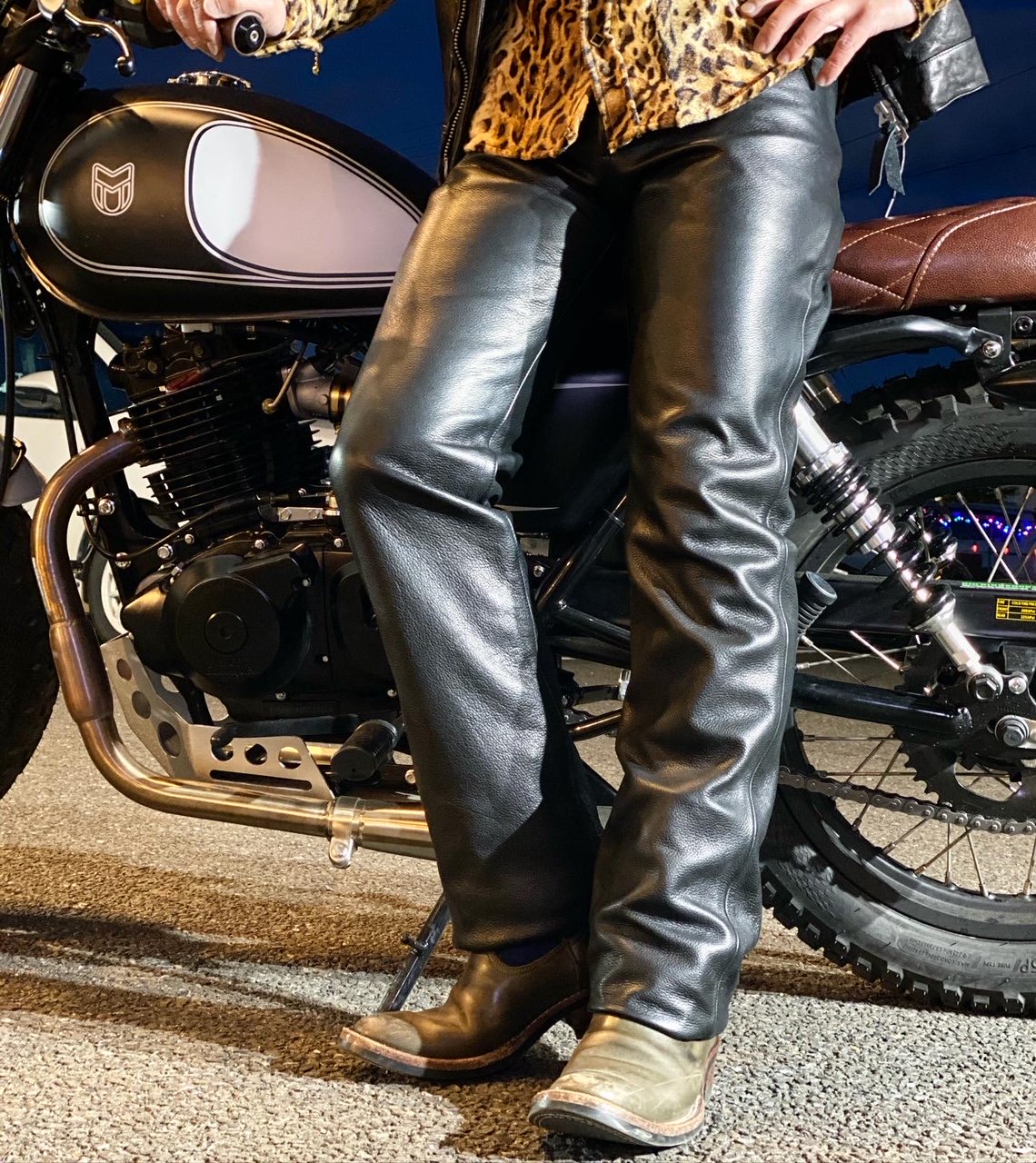Y'2 LEATHER/ワイツーレザー】レザーパンツ/SPｰ02：STEER OIL PANTS ...