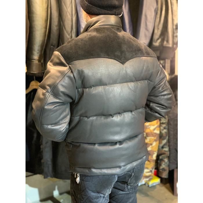 80s ヴィンテージ 本革レザー ダウンジャケット 革ジャン DEERSKIN 80s ヴィンテージ 本革レザー ダウンジャケット 革ジャン DEERSKIN