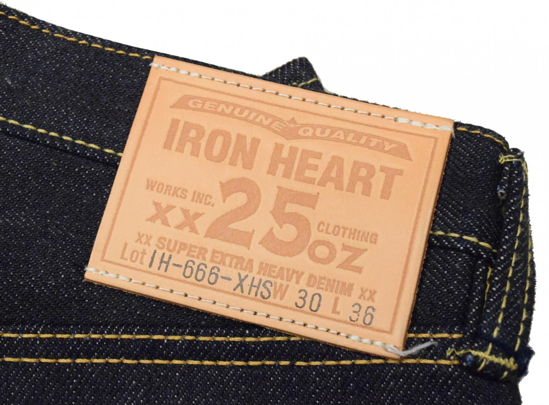 IRON HEART/アイアンハート】ボトム/666SーXHS 25ozセルビッチ IRON HEART/アイアンハート】ボトム/666SーXHS 25ozセルビッチ