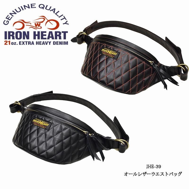 IRON HEART オールレザーウエストバッグ