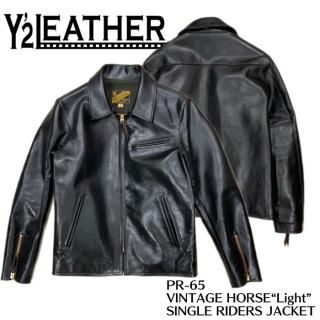 Y'2 LEATHER/磻ġ쥶ۥ쥶㥱å/PR-65VINTAGE HORSELight SINGLE RIDERS JACKET