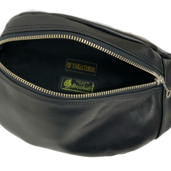 最終値下げ　Y2Leather レザー　ブラック ボディバッグ Y'2LEATHER/ワイツーレザー】BGｰ07/HORSE HIDE SHOULDER BAG REALDEAL