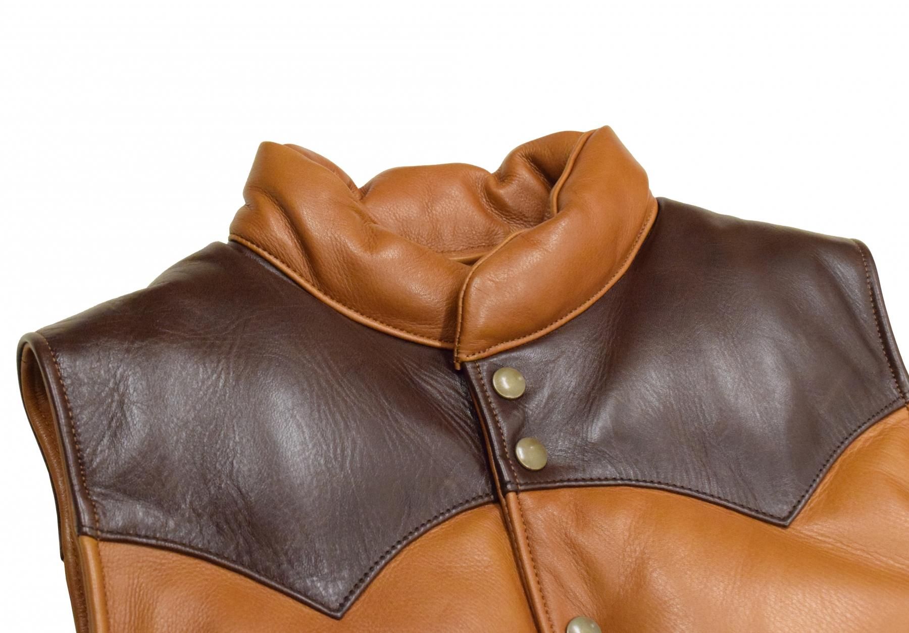 Y'2 LEATHER/ワイツーレザー】ベスト/SVー01:LEATHER DOWN VEST Y'2 LEATHER/ワイツーレザー】ベスト/SVー01:LEATHER DOWN VEST