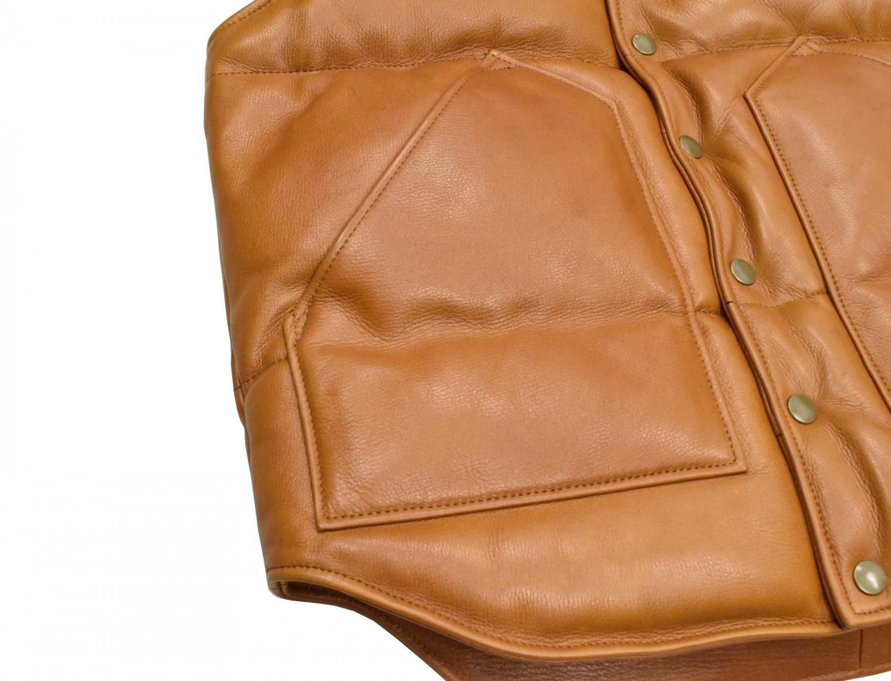 Y'2 LEATHER/ワイツーレザー】ベスト/SVー01:LEATHER DOWN VEST Y'2 LEATHER/ワイツーレザー】ベスト/SVー01:LEATHER DOWN VEST