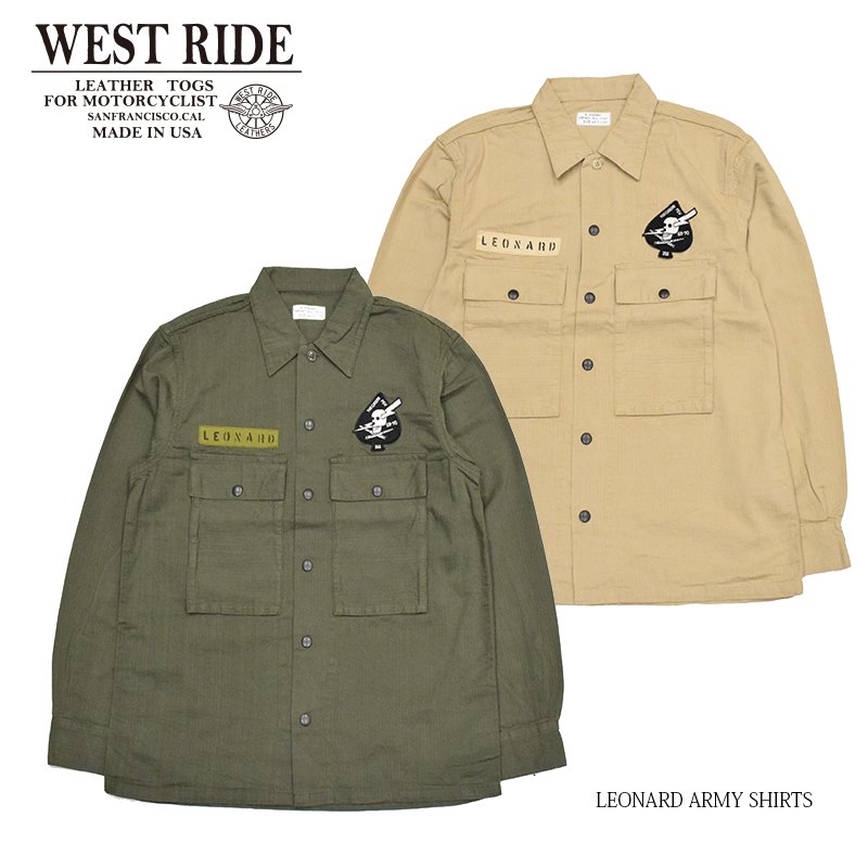 【WEST RIDE/ウエストライド】シャツ/LEONARD ARMY SHIRTS：MB2104 REALDEAL仙台(リアルディール仙台)