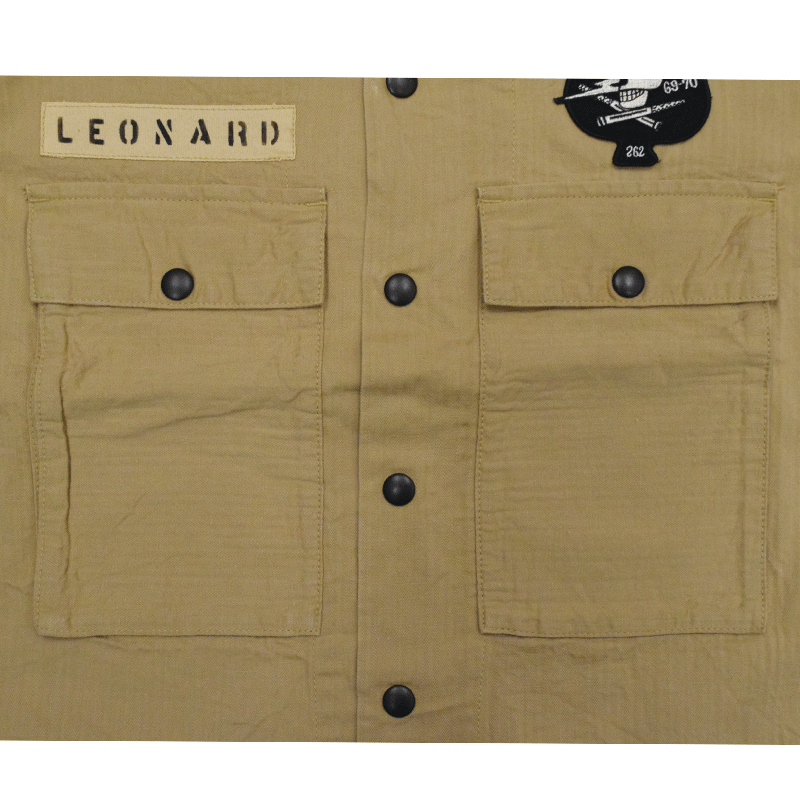 LEONARD 半袖ボタン付シャツ