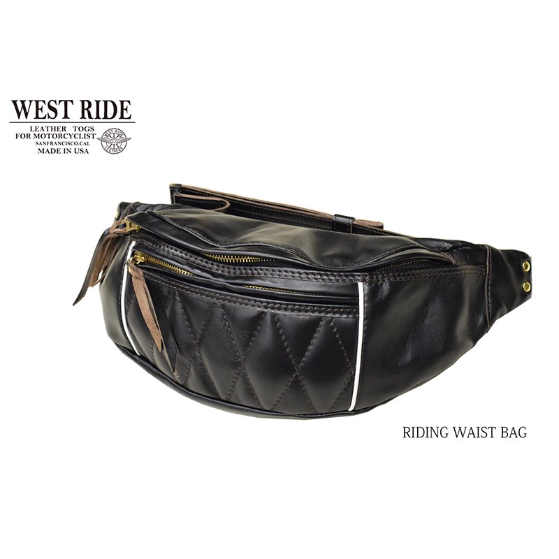 WESTRIDE/ウエストライド】バッグ /RIDING WAIST BAG:BLACK REALDEAL