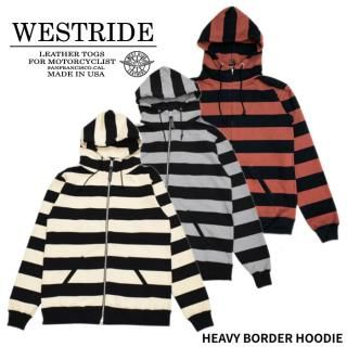 【WEST RIDE/ウエストライド】フーディ−/HEAVY BORDER HOODIE
