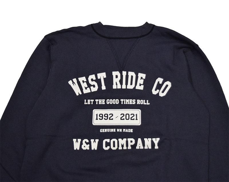 WESTRIDE/ウエストライド】スウェット/WAREHOUSE SWEAT-01 30TH WESTRIDE/ウエストライド】スウェット/WAREHOUSE SWEAT-01 30TH
