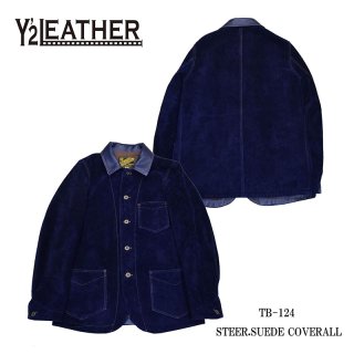 【Y'2 LEATHER/ワイツーレザー】レザージャケット/TB-124 STEER.SUEDE COVERALL