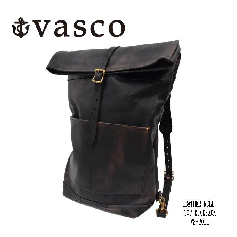 VASCO/ヴァスコ】 BAG/LEATHER ROLL TOP RUCKSACK：VSｰ205L --REAL