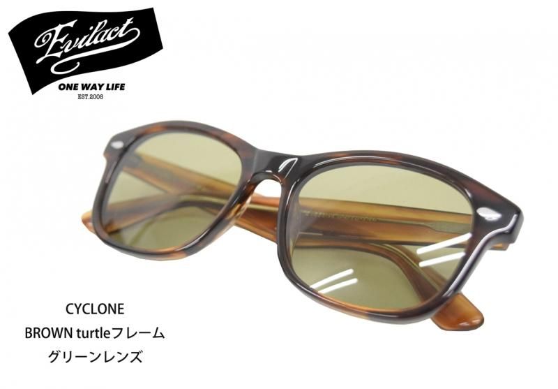 EVILACT CYCLONE サングラス CYCLONE brown tort. / green lens | EVILACT (イーブルアクト