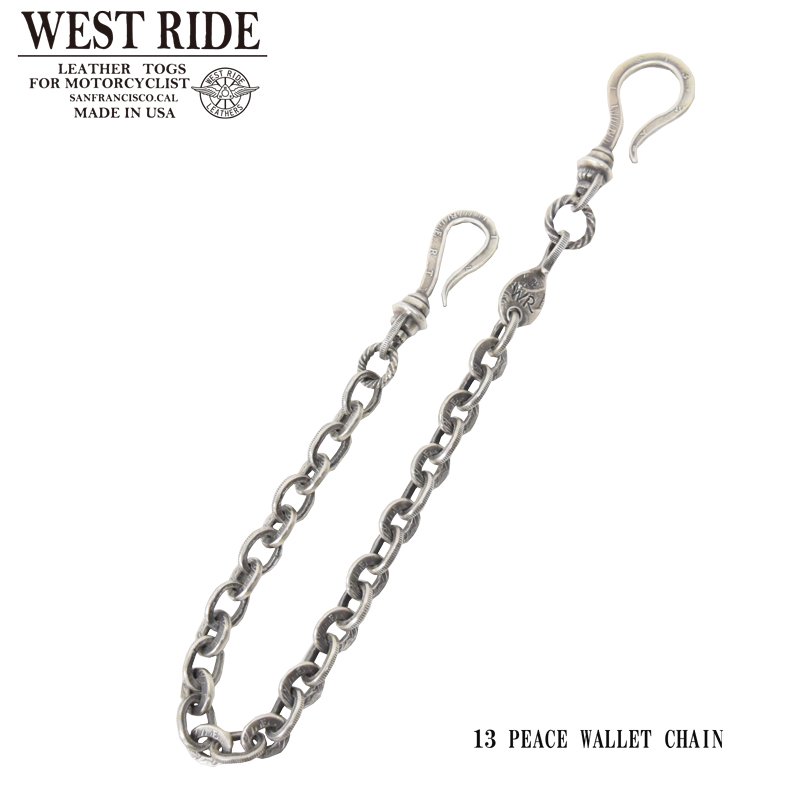 WEST RIDE/ウエストライド】ウォレットチェーン/13 PEACE WALLET CHAIN