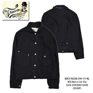 SUGAR CANE/奬ۥ㥱å/13oz.BLACK DENIM RANCH BLOUSE/SC14986