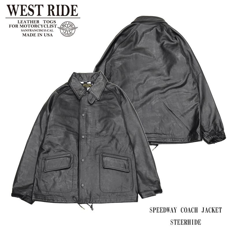 WESTRIDE/ウエストライド】レザージャケット/SPEEDWAY COACH JACKET 