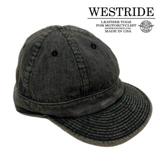 【WESTRIDE/ウエストライド】キャップ/ ARMY CAP WASHED BLK