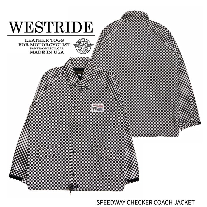 Westride ウエストライド コーチジャケット S Speedway Checker Coach Jacket Realdeal仙台 リアルディール仙台