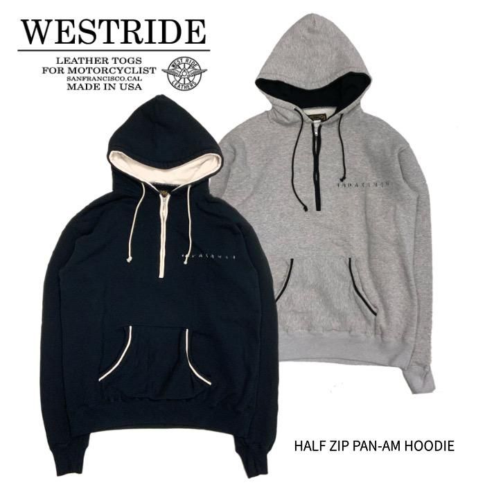 WEST RIDE/ウエストライド】 フーディ－/HALF ZIP PAN-AM HOODIE