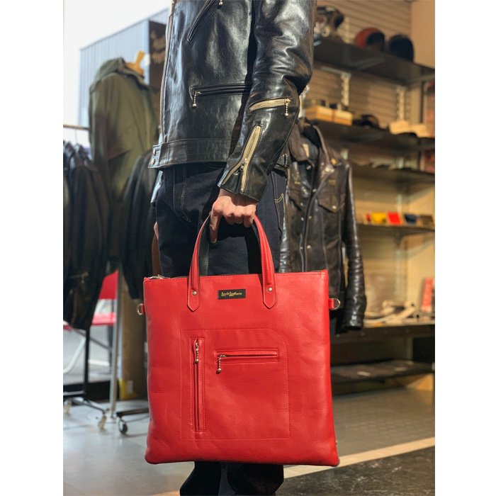 Lewis Leathers/ルイスレザーズ】バッグ/BRONX BAG/RED--- REAL DEAL 