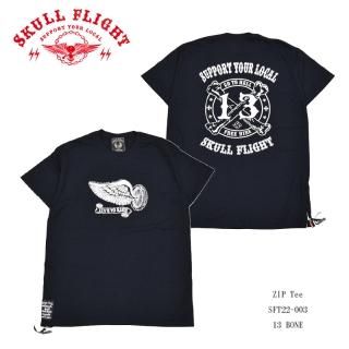 SKULL FLIGHT/ե饤ȡT/ZIP TEE13 BONEɡSFT22-003