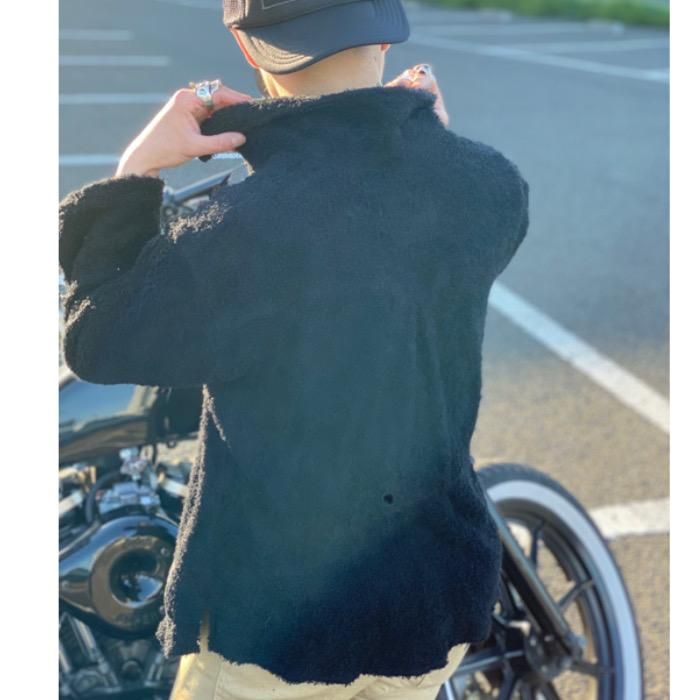 SKULL FLIGHT/スカルフライト】 7分袖Tシャツ/パイルプル