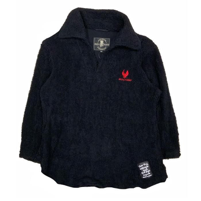 スカルフライト★パイルシャツ 七部袖 SKULL FLIGHT/スカルフライト】 7分袖Tシャツ/パイルプル