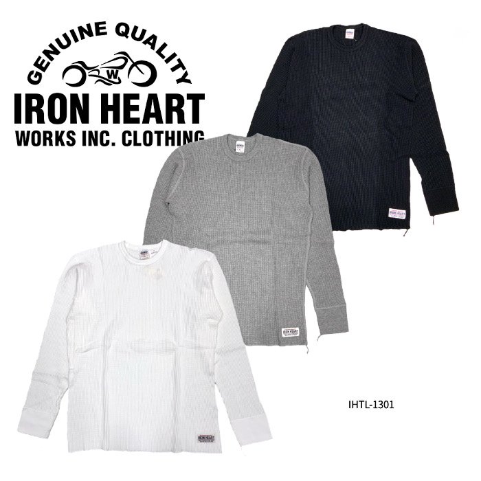 【IRON HEART/アイアンハート】ヘビーサーマル クルーネックロングTシャツ/ IHTL-1301--REAL DEAL仙台