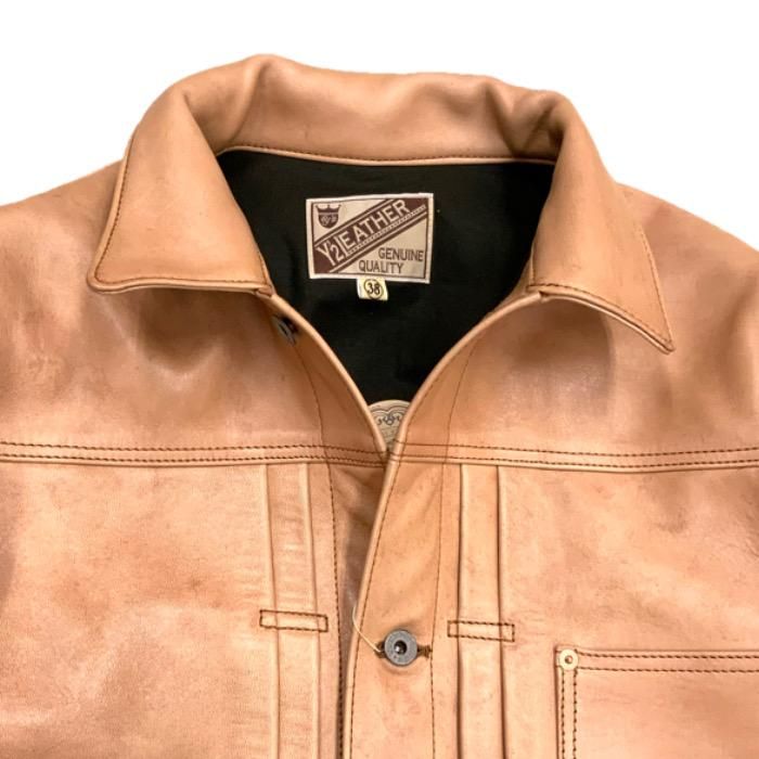 Y'2 LEATHER/ワイツーレザー】 レザージャケット/KAKISHUBU DYED Y'2 LEATHER/ワイツーレザー】 レザージャケット/KAKISHUBU DYED