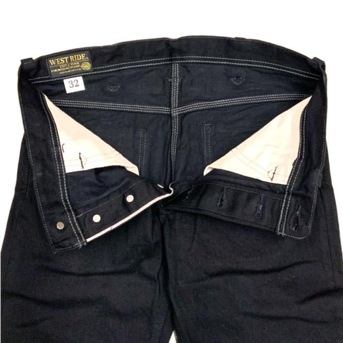 WEST RIDE ブラックデニム wr105s WEST RIDE/ウエストライド】 ボトム/WR105S BLKDENIM －REAL