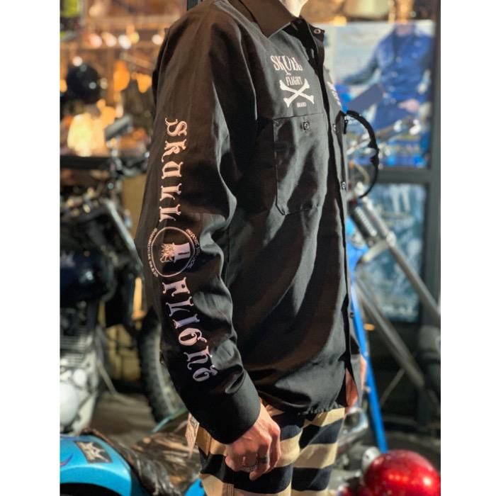 larocka スカルプリント長袖シャツ larocka スカルプリント長袖シャツ larocka スカルプリント長袖シャツ