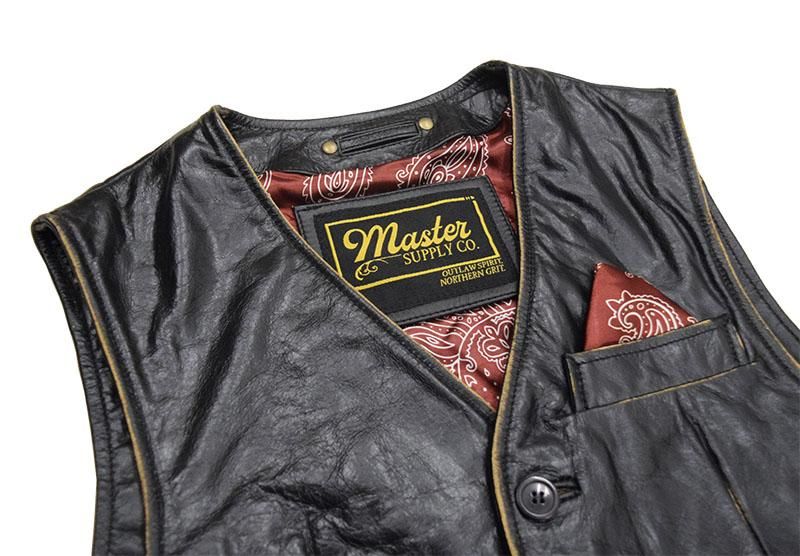 master SUPPLY/マスターサプライ】レザーベスト/Gunslinger REALDEAL