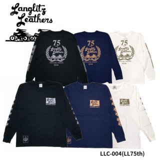 【Langlitz Leathers /ラングリッツレザーズ】ロングスリーブTシャツ/ LLC-004(LL75ｔｈ）