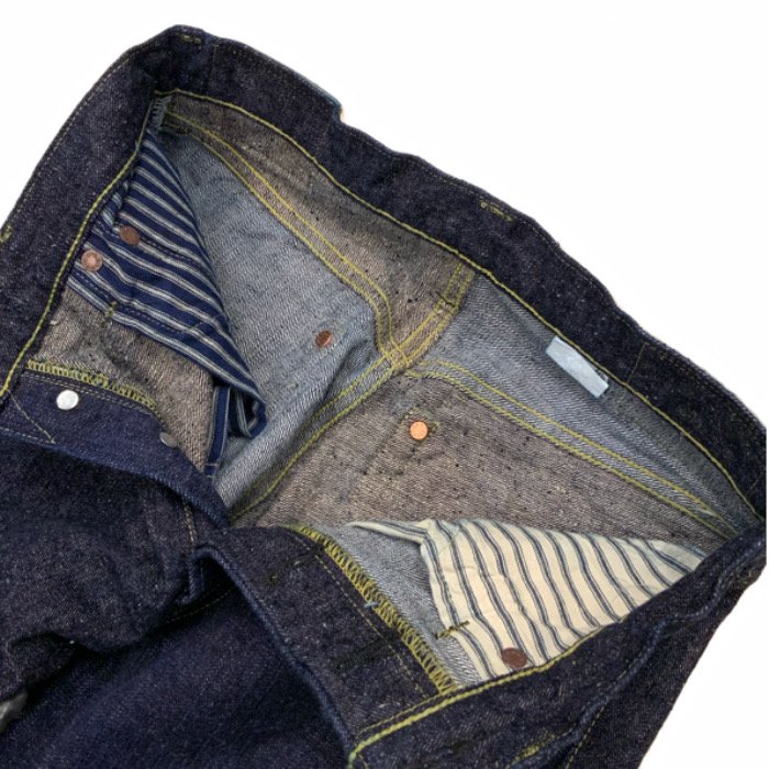 SUGAR CANE シュガーケーン 琉球藍デニムパンツ 刺繍デザイン パッチ インディゴ79センチ裾幅