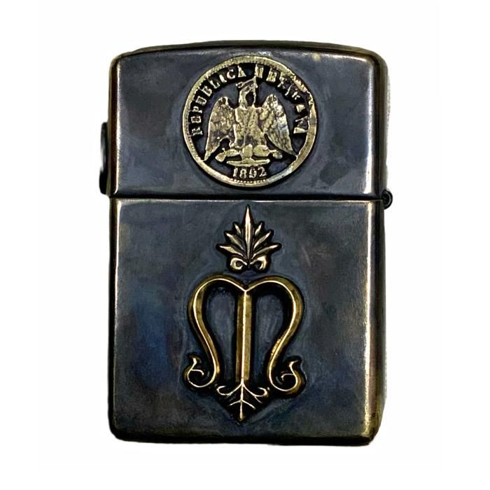 サウジアラビア アルウラ ALULA ファルコンカップ 記念品 ①開封済み galcia/ガルシア】 BRASS ZIPPO/ SKULL & CROSS BONE/20ZP