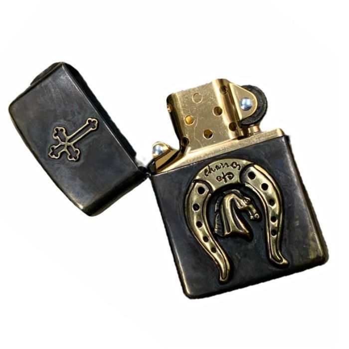 【galcia/ガルシア】ジッポ/22ZP-AH001BB : BRASS ZIPPO/AGAVE & HORSESHOEーーー　REAL  DEAL仙台(リアルディール仙台)