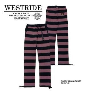 WEST RIDE/ȥ饤ɡۥܥȥ/ BORDER LONG PANTSBK/BFLW