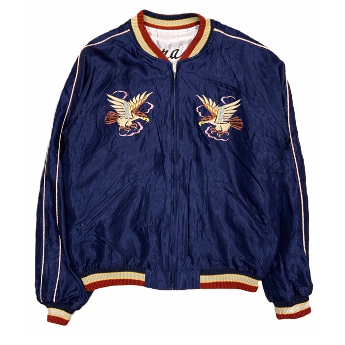 【東洋エンタープライズ】 TT15273-128 / Early 1950s Style Acetate Souvenir Jacket  “EAGLE” × “DRAGON & TIGER”