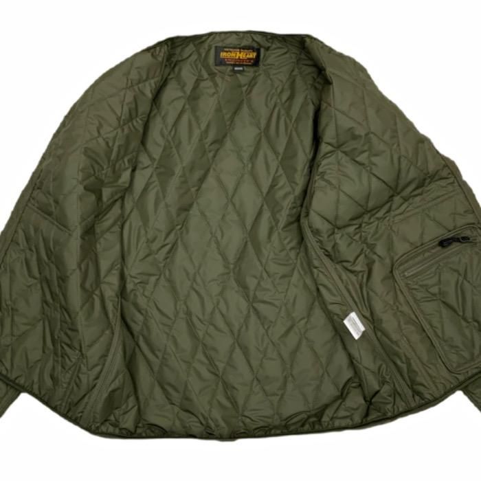 IRON HEART/アイアンハート】 ジャケット/ノーカラーキルトライト