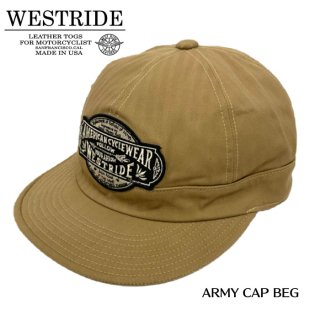 【WESTRIDE/ウエストライド】キャップ/23SS NEW ARMY CAP BEG