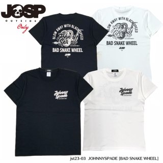 【JOHNNY SPADE/ジョニースペード】Tシャツ/BAD SNAKE WHEEL：jst23-03
