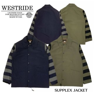 WESTRIDE/ȥ饤ɡۥɥ֥졼/SLEEVE BORDER SUPPLEX JACKET /WAS2301