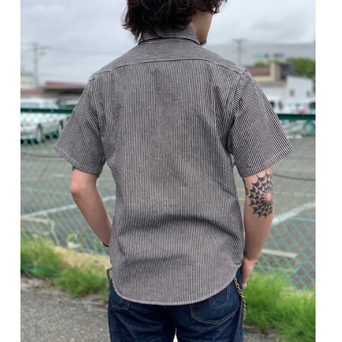 SUGAR CANE/シュガーケーン】 HICKORY STRIPE S/S WORK SHIRT