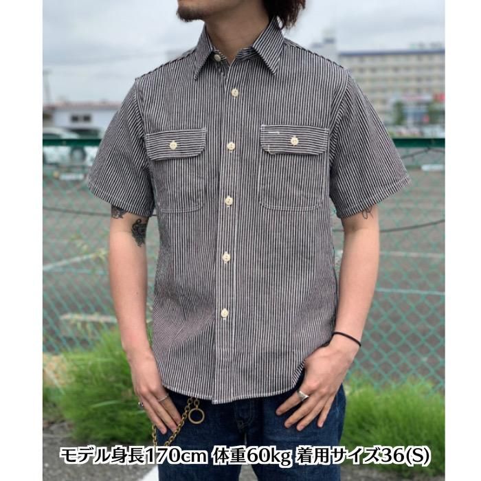 SUGARHILL ワークシャツ SUGARHILL [ STRIPE OPEN-COLLAR SHIRT ] SAX | ロイド・エフ