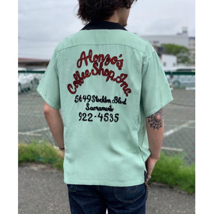 Vintage Bowling S/S Shirt（ボーリングシャツ）イエロー/サイズ