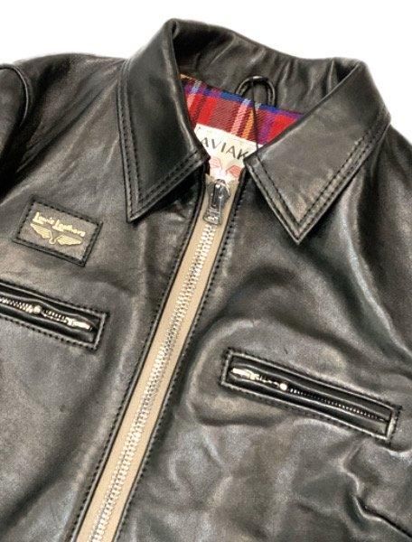 ルイスレザー ドミネーター サイズ44 シープスキン ベージュジップ