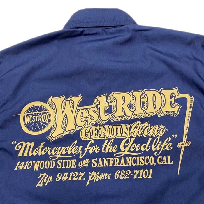 WESTRIDE/ウエストライド】 半袖シャツ/ SNAP WORK SHIRTS（ロゴ