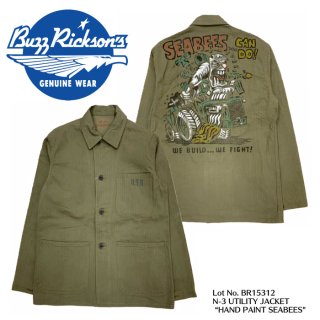 【Buzz Rickson's バズリクソンズ】ジャケット/ N-3 UTILITY JACKET “HAND PAINT SEABEES”/ BR15312