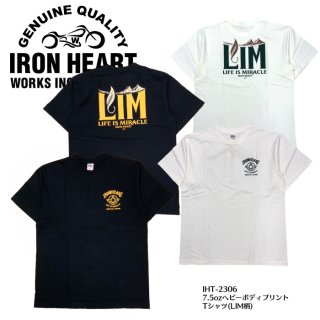 【IRON HEART / アイアンハート】Tシャツ/7.5ozヘビーボディプリントTシャツ(LIM柄) /IHT-2306 