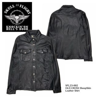 SKULL FLIGHT/ե饤ȡĹµ/Riders Sheepskin Old Cross ShirtsSFL23-002